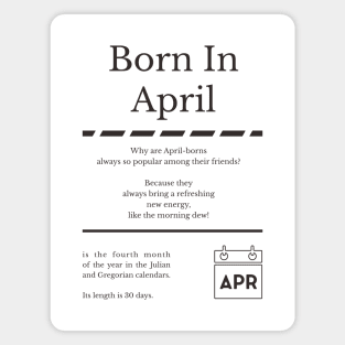 Born in April Magnet